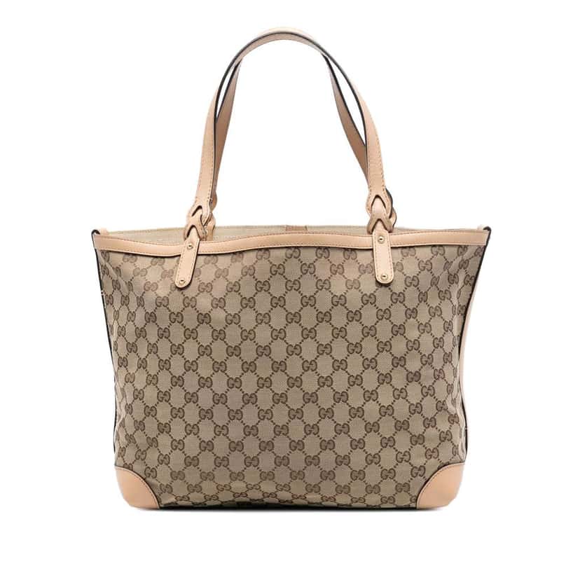 Gucci Medium GG Canvas Craft Tote Brown Canvas Fair condition - Front View