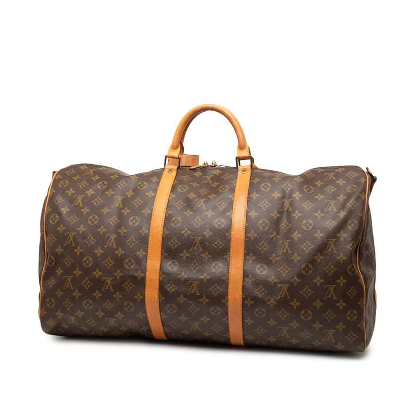 Louis Vuitton Monogram Keepall Bandouliere 60 Brown Very good condition - Back View