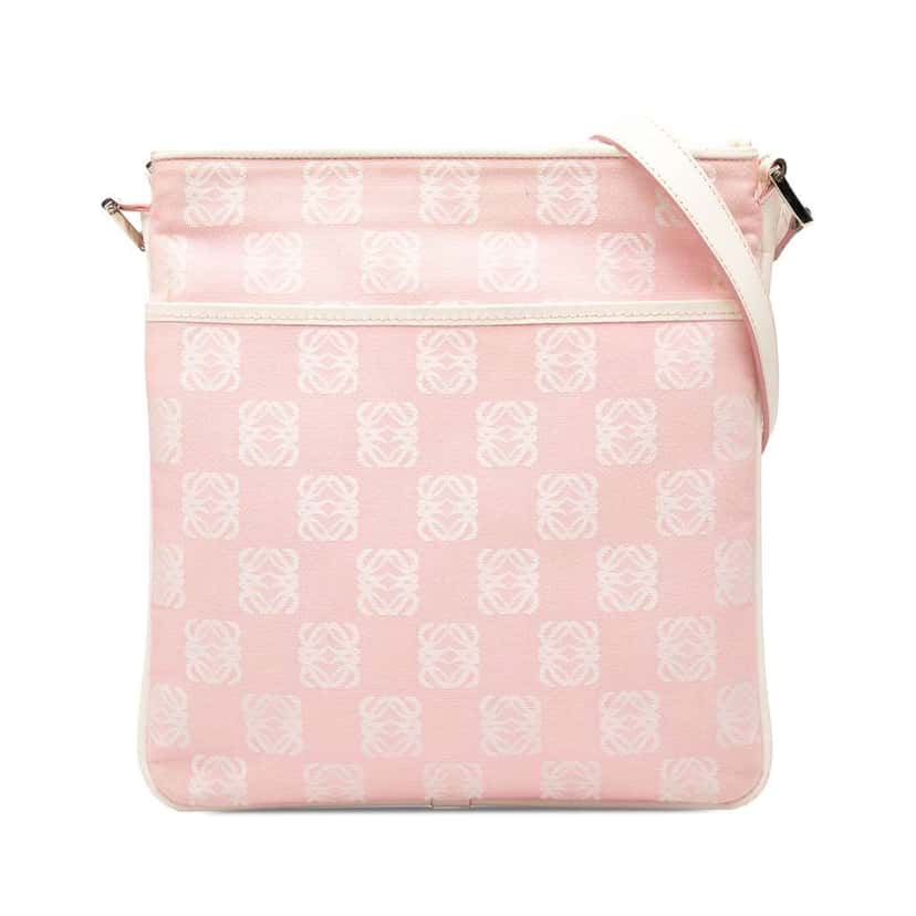 Loewe Anagram Canvas Crossbody Pink Canvas Very good condition - Front View