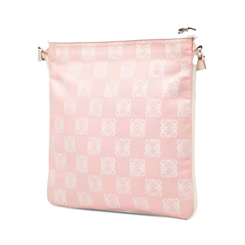 Loewe Anagram Canvas Crossbody Pink Canvas Very good condition - Back View