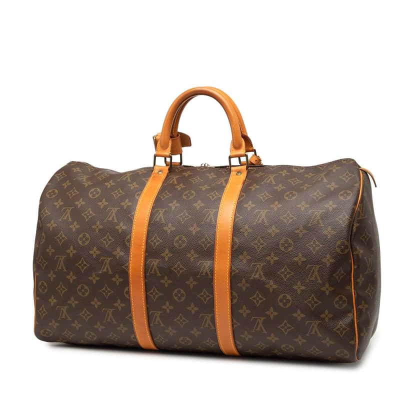 Louis Vuitton Monogram Keepall 50 Brown Good condition - Back View
