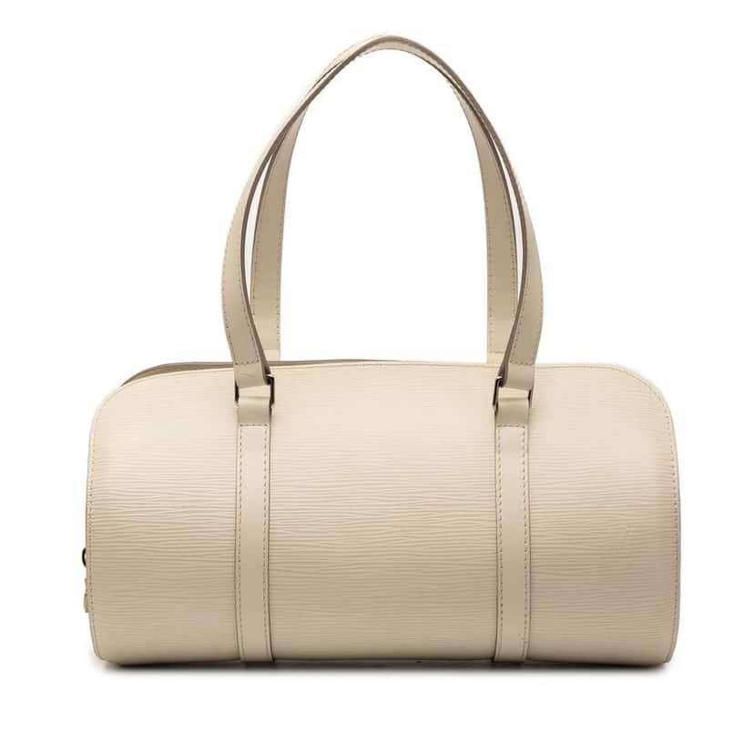 Louis Vuitton Epi Soufflot White Leather Very good condition - Front View