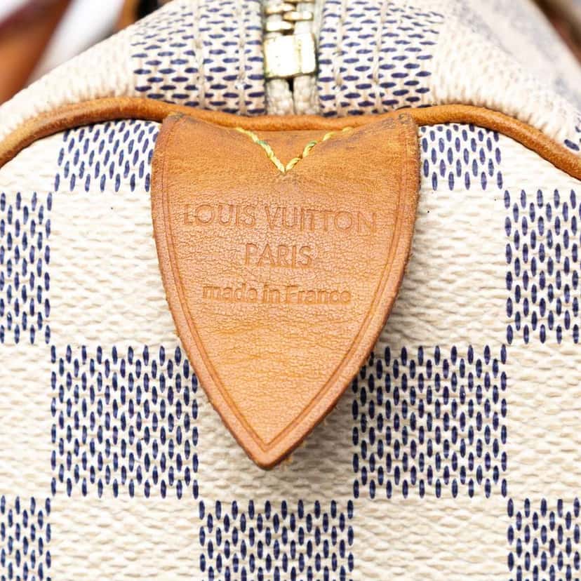 Louis Vuitton Damier Azur Speedy 30 White Very good condition - Box View