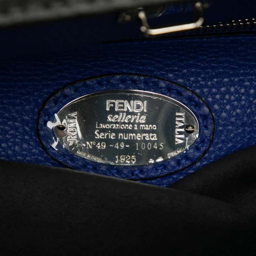 Fendi Large Leather Selleria Peekaboo Iconic Fit Bag Black Leather Very good condition - Box View