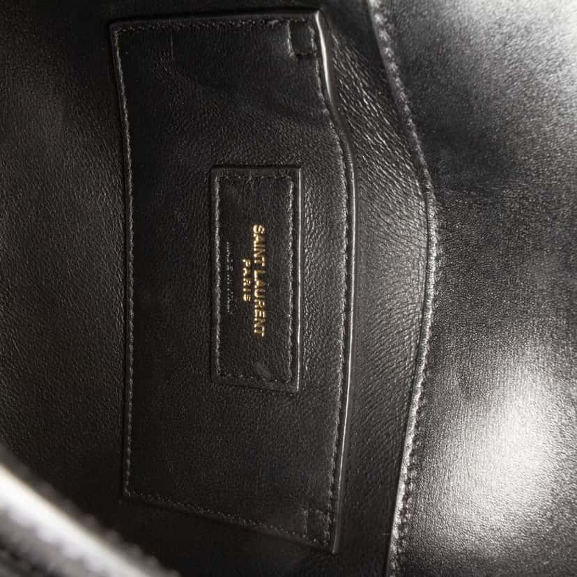 Saint Laurent Mini Box Calfskin Manhattan Shoulder Bag Black Leather Very good condition - Box View