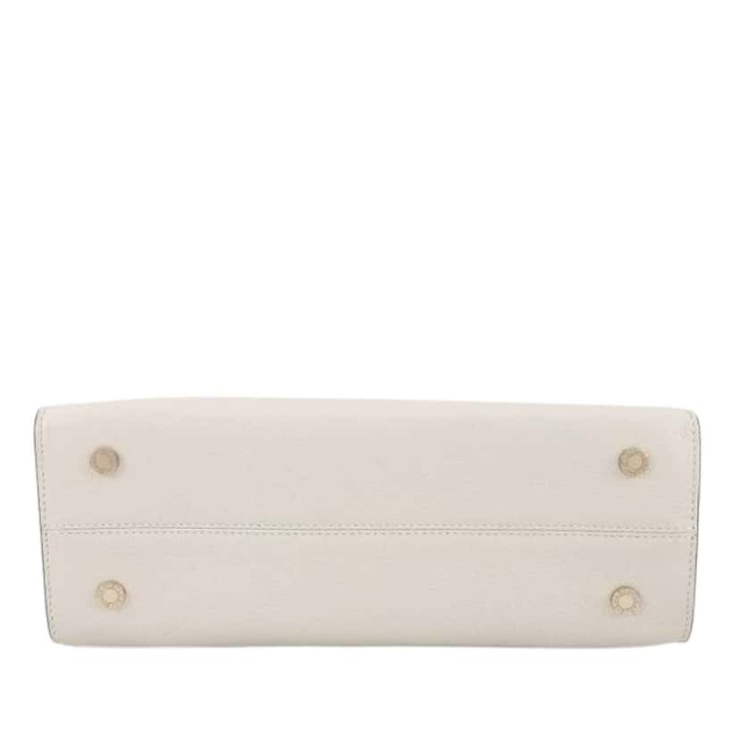 Bvlgari Leather Alba Satchel White Leather Good condition - Inside View