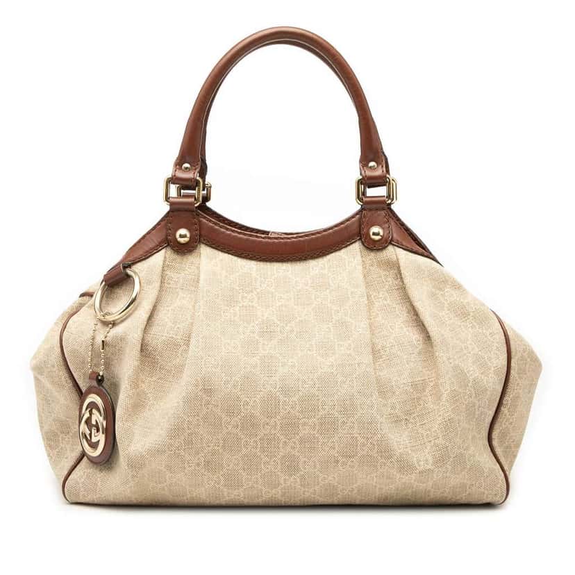 Gucci Medium GG Canvas Sukey Tote Brown Canvas Good condition - Front View