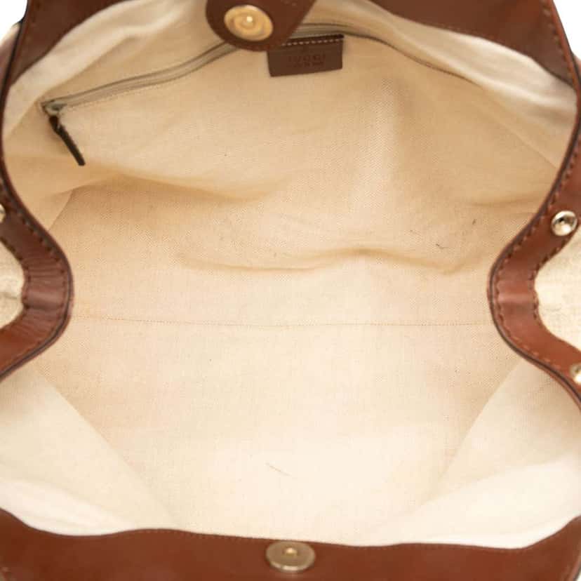 Gucci Medium GG Canvas Sukey Tote Brown Canvas Good condition - Model View