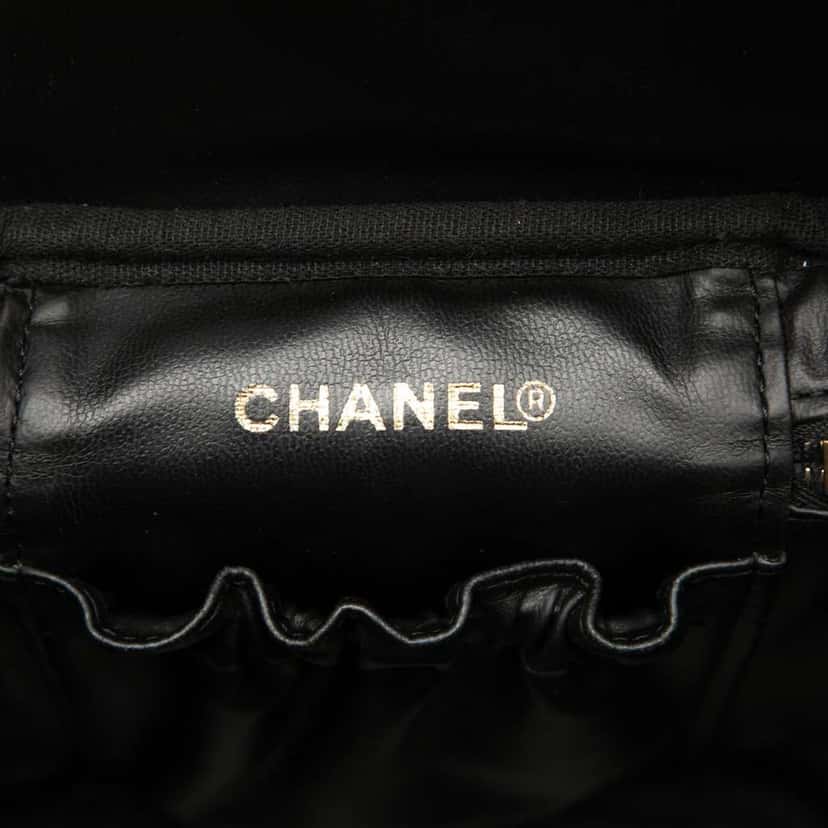 Chanel CC Caviar Vanity Bag Black Leather Good condition - Box View