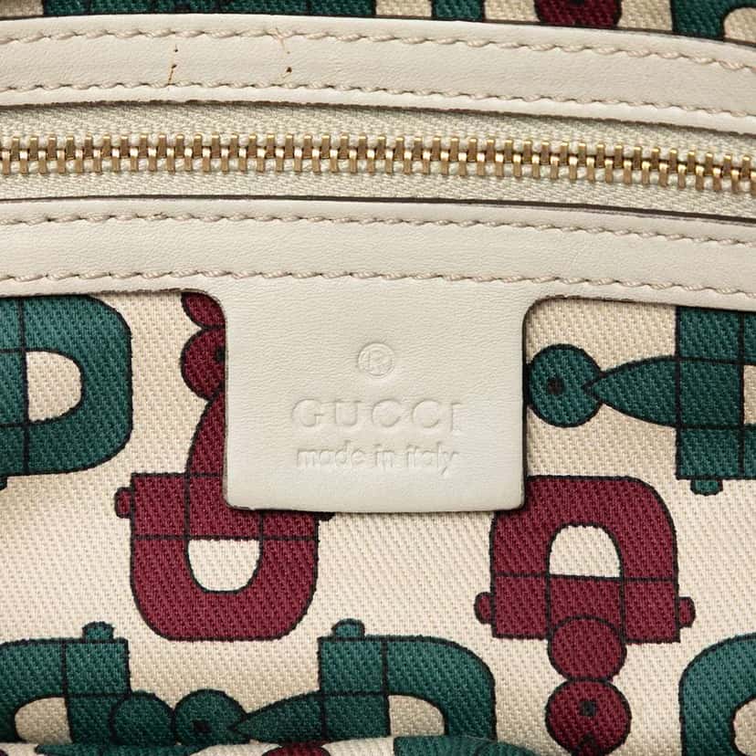 Gucci Guccissima Hysteria Handbag White Leather Very good condition - Box View