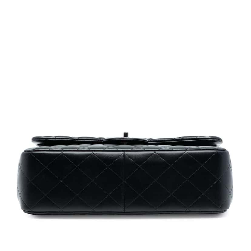 Chanel Jumbo Classic Lambskin Double Flap Black Leather Very good condition - Inside View
