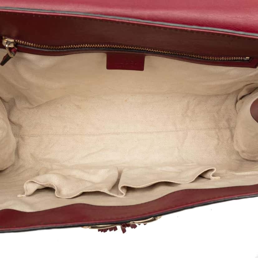 Gucci Large Guccissima Emily Shoulder Bag Red Leather Very good condition - Model View