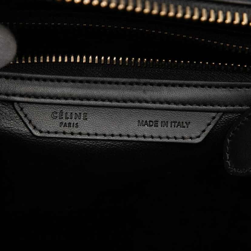 Celine Micro Tricolor Leather Luggage Tote Brown Leather Very good condition - Box View