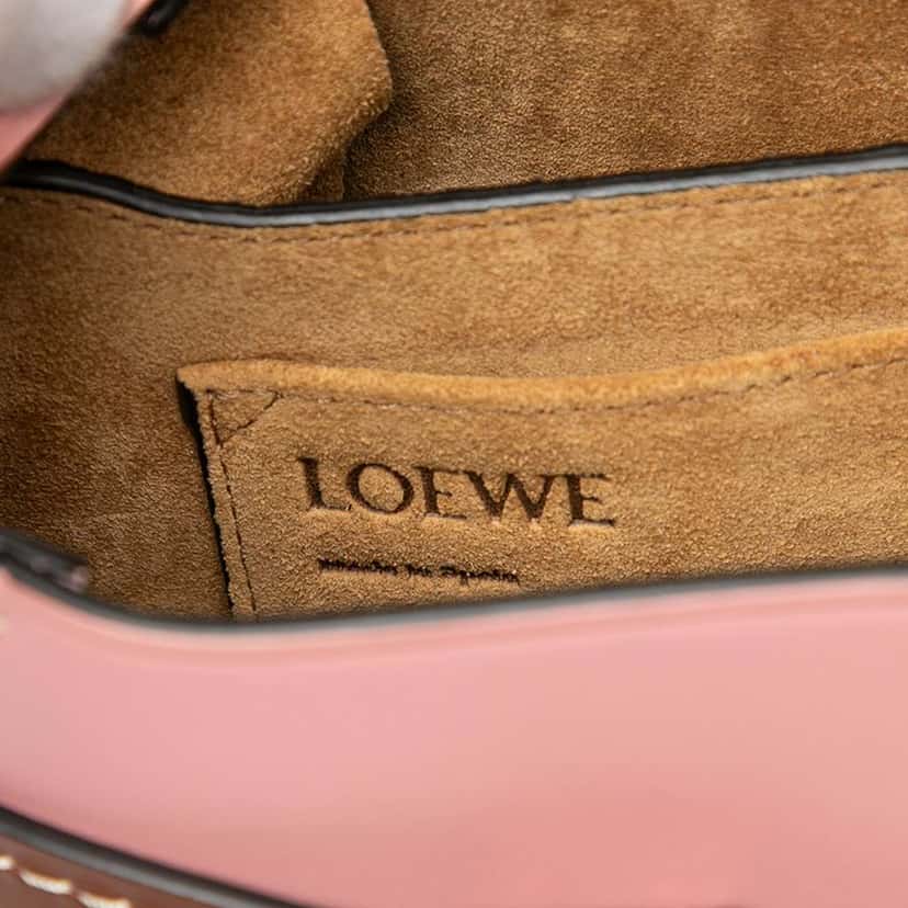 Loewe Small Tricolor Leather Gate Crossbody Brown Leather Good condition - Box View