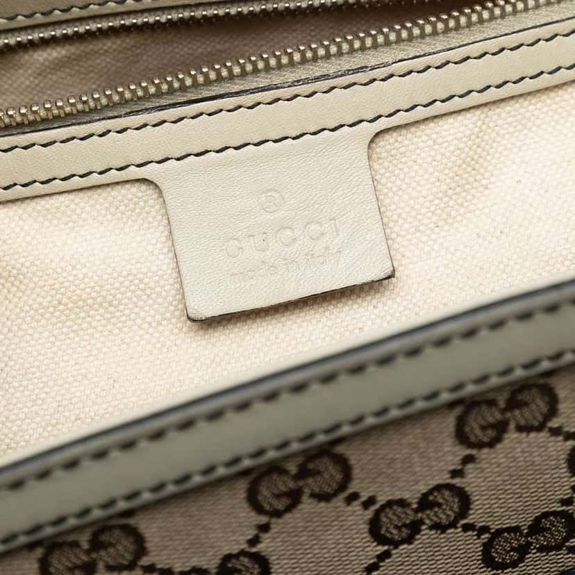 Gucci Large GG Canvas Emily Shoulder Bag Brown Canvas Very good condition - Box View