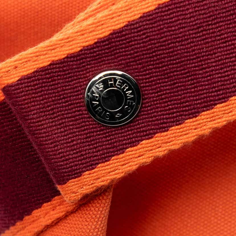 Hermès Small Toile Bride A Brac Case Orange Canvas Good condition - Box View