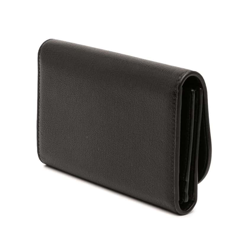 Dior Goatskin Saddle Long Wallet Black Leather Very good condition - Back View