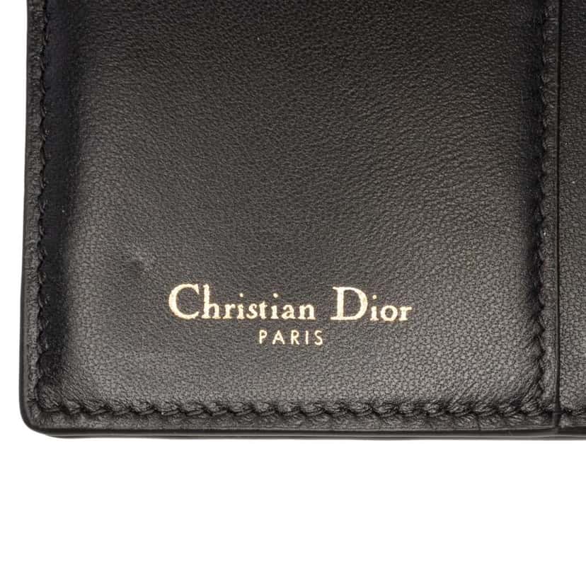 Dior Goatskin Saddle Long Wallet Black Leather Very good condition - Box View