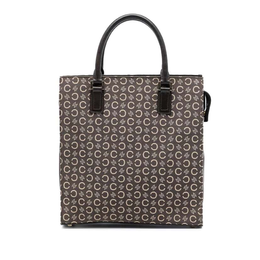 Celine C Macadam Canvas Tote Brown Canvas Very good condition - Front View