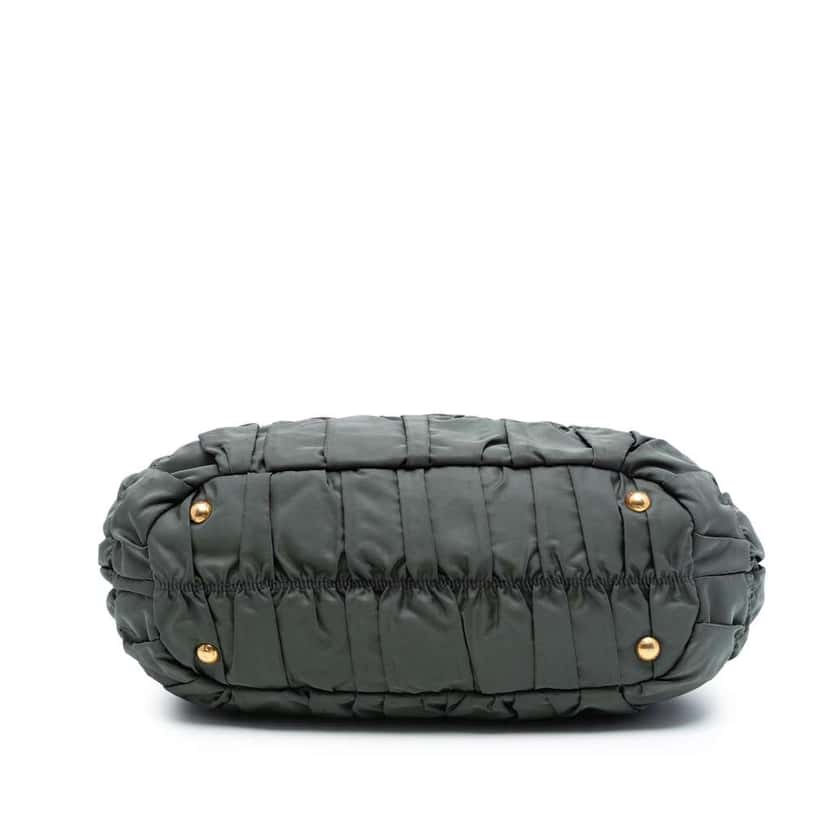 Prada Tessuto Gaufre Satchel Grey Good condition - Inside View