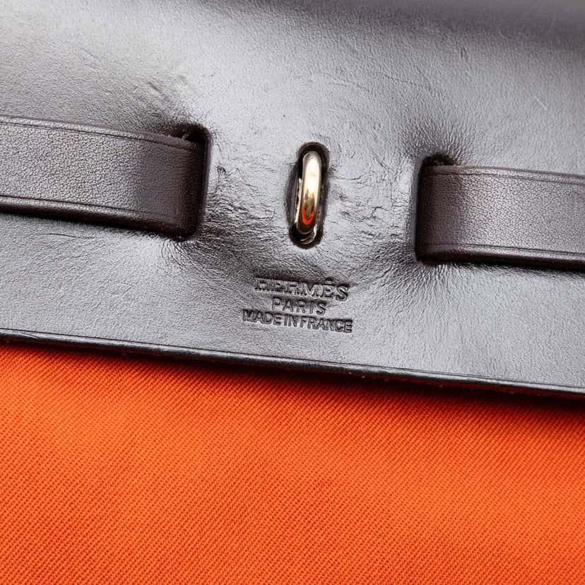 Hermès Toile Herbag Zip 31 Orange Canvas Good condition - Box View