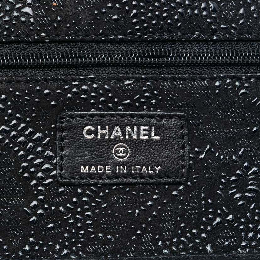 Chanel CC Lace Overlay Goatskin Wallet On Chain Black Leather Good condition - Box View
