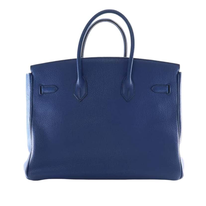 Hermès Togo Birkin Retourne 35 Blue Leather Good condition - Model View