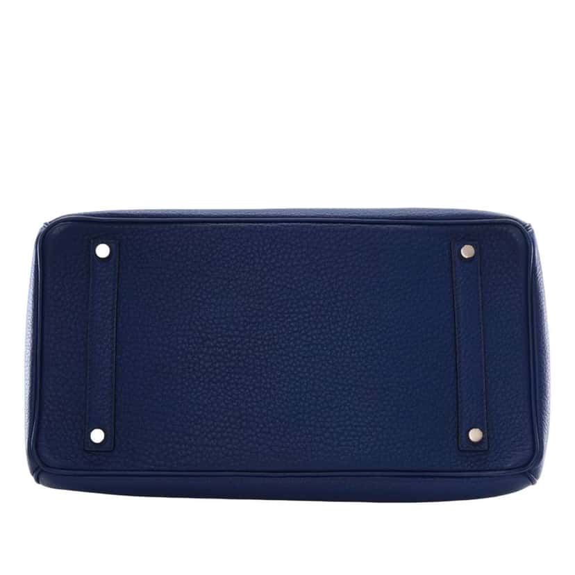 Hermès Togo Birkin Retourne 35 Blue Leather Good condition - Box View