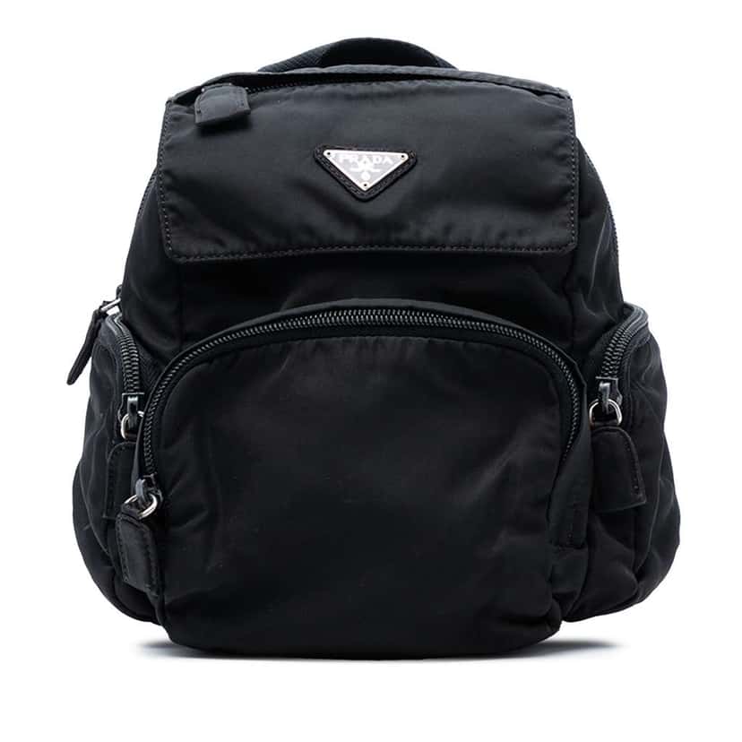 Prada Mini Tessuto Backpack Black Good condition - Front View