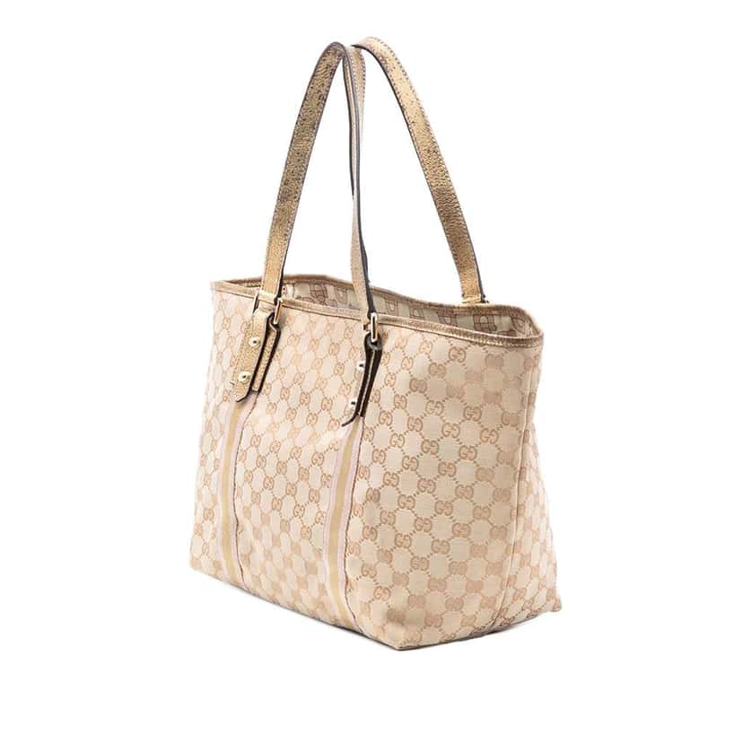 Gucci GG Canvas Jolicoeur Tote Brown Canvas Very good condition - Back View