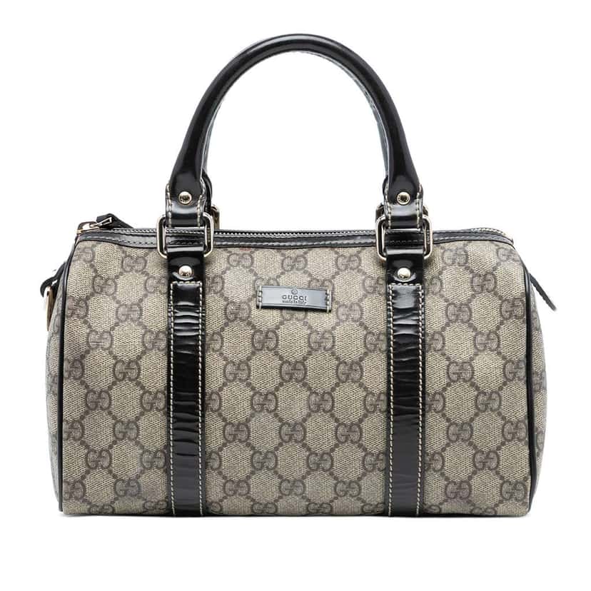Gucci Small GG Supreme Joy Boston Brown Canvas Good condition - Front View