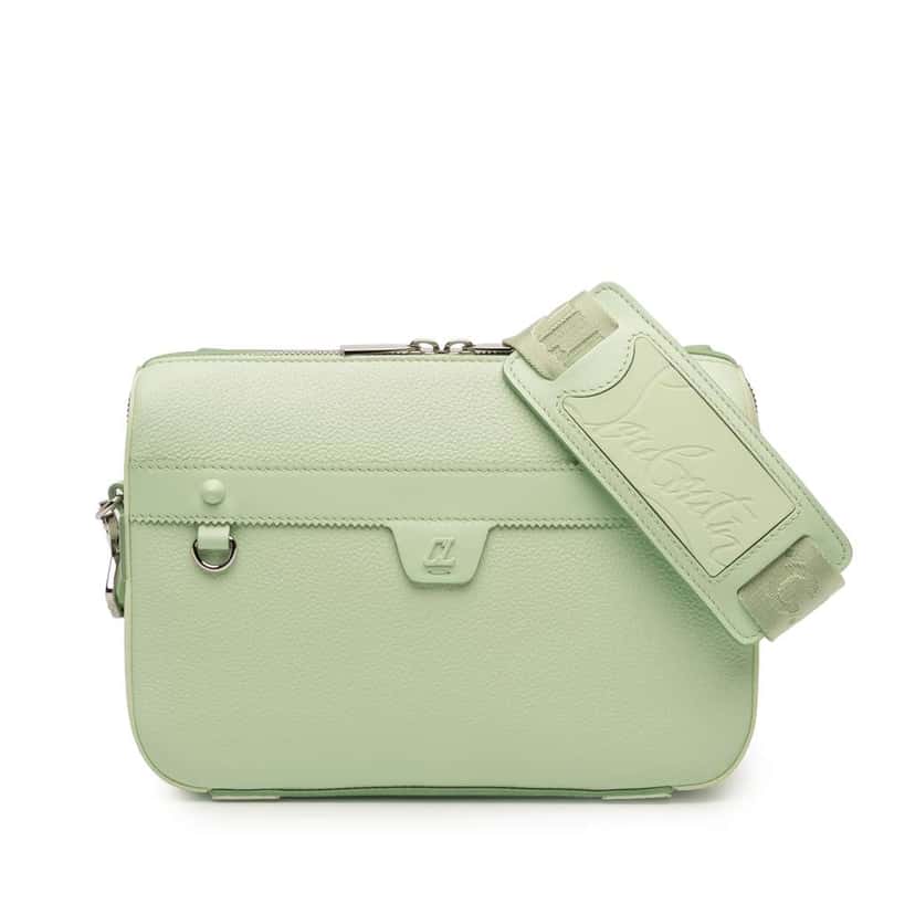 Christian Louboutin Leather Ruisbuddy Crossbody Green Leather Very good condition - Front View