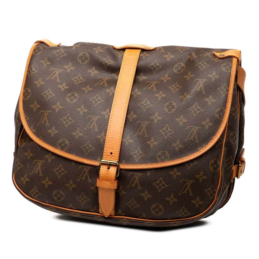 Louis Vuitton Monogram Saumur 35 Brown Good condition - Back View