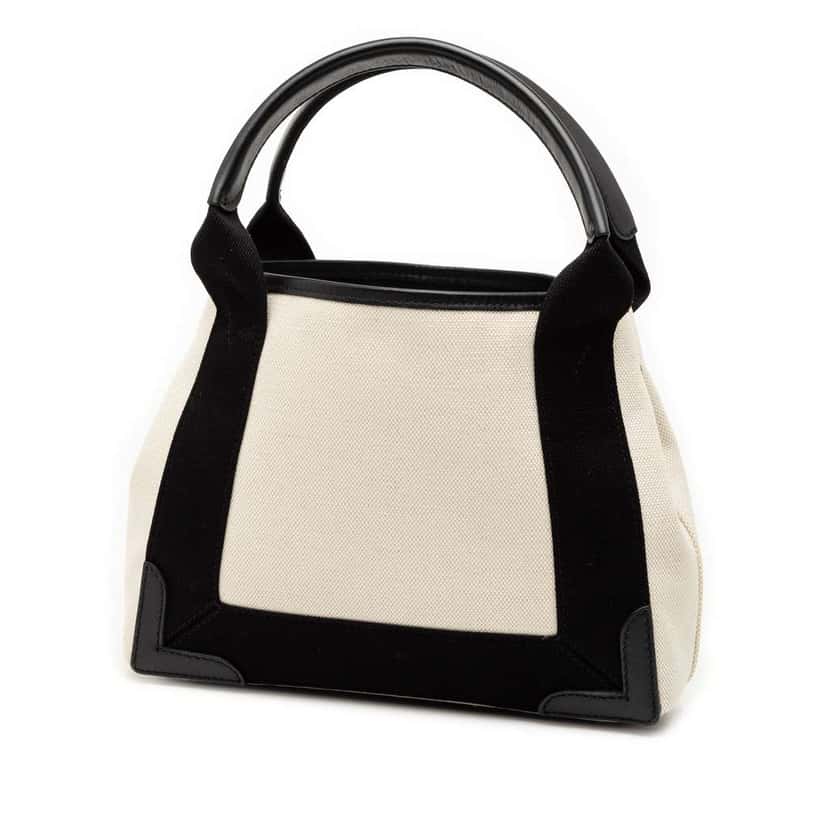 Balenciaga Canvas Navy Cabas XS White Canvas Good condition - Back View