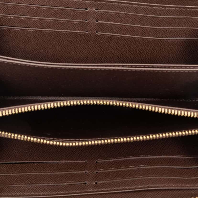 Louis Vuitton Damier Ebene Zippy Long Wallet Brown Very good condition - Model View