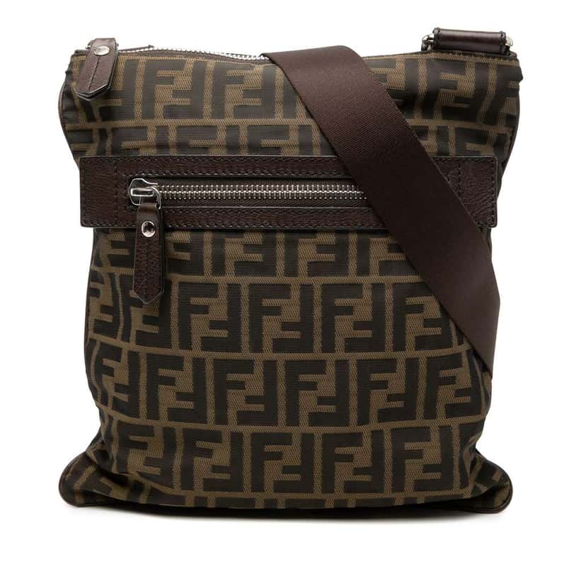 Fendi Zucca Canvas Crossbody Brown Canvas Good condition - Front View