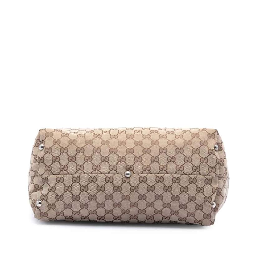 Gucci Medium GG Canvas Icon Bit Tote Brown Canvas Good condition - Inside View