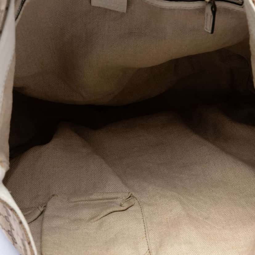 Gucci Medium GG Canvas Icon Bit Tote Brown Canvas Good condition - Model View