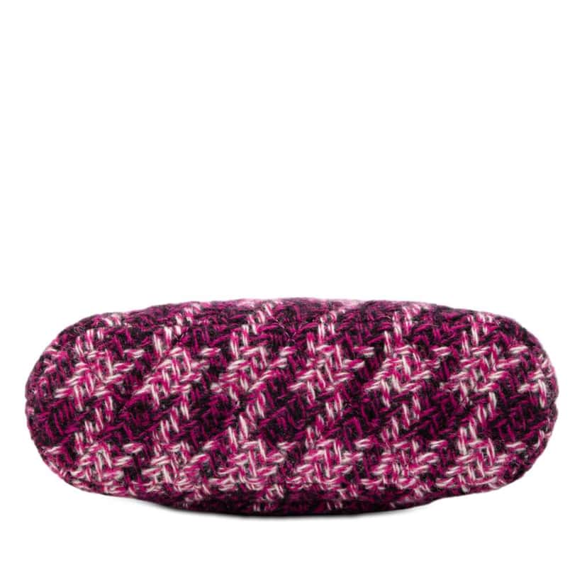 Chanel CC Tweed Houndstooth Clutch On Chain Purple Tweed Good condition - Inside View
