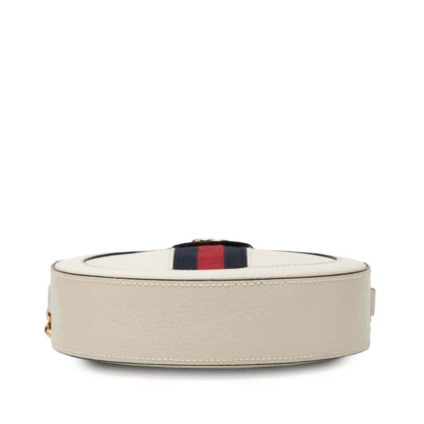 Gucci Mini Leather Ophidia Round Crossbody White Leather Very good condition - Inside View