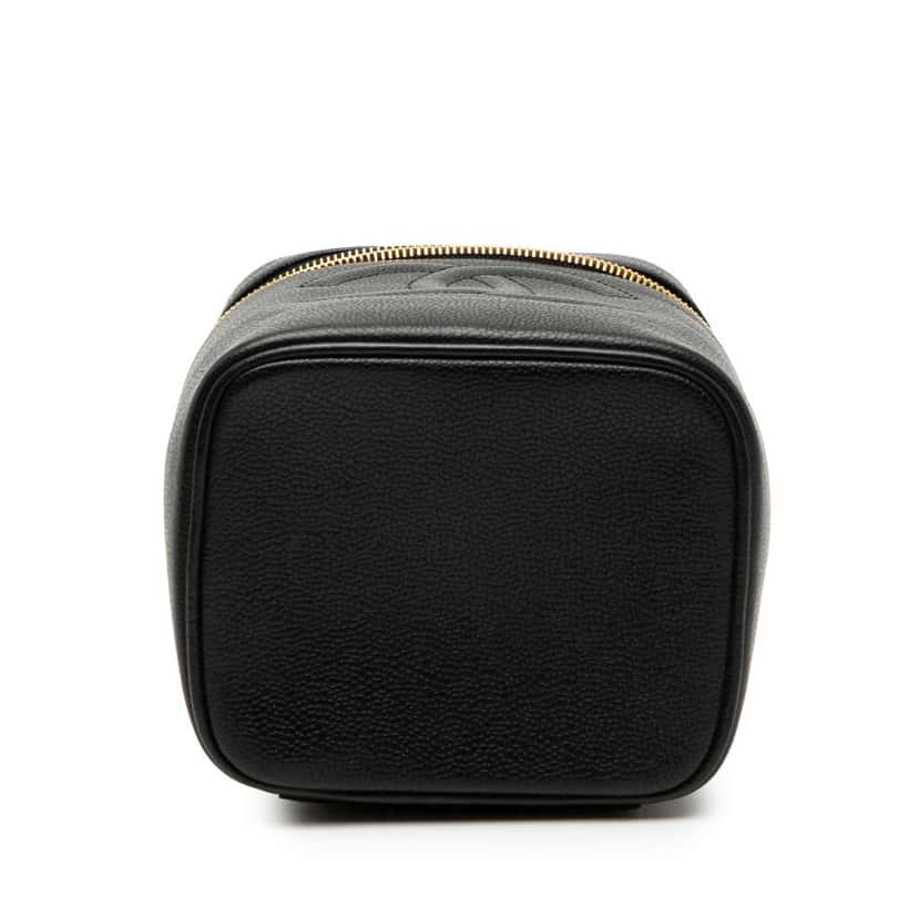 Chanel CC Caviar Vanity Bag Black Leather Good condition - Inside View