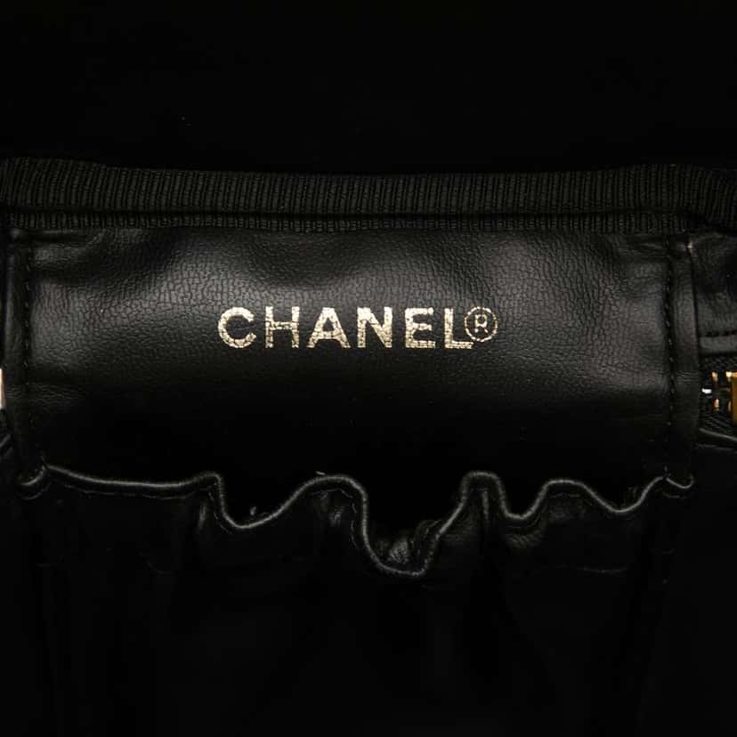 Chanel CC Caviar Vanity Bag Black Leather Good condition - Box View