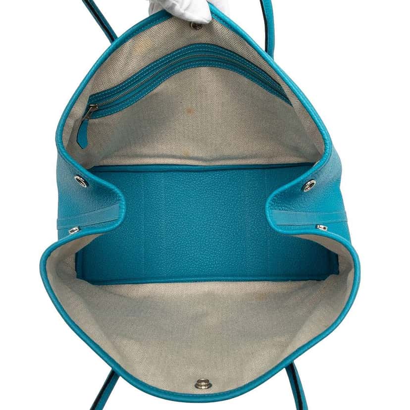 Hermès Negonda Garden Party 36 Blue Leather Good condition - Model View