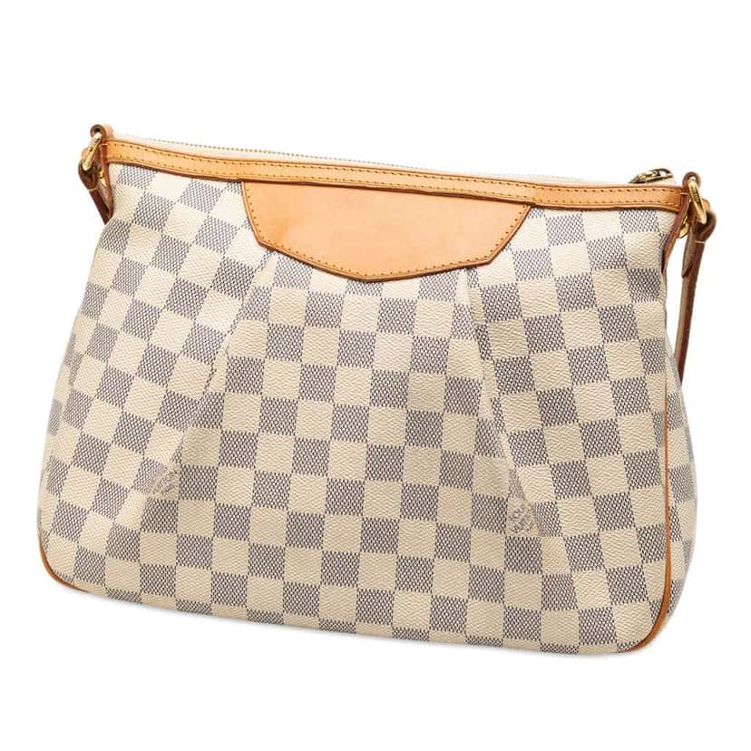 Louis Vuitton Damier Azur Siracusa PM White Very good condition - Back View