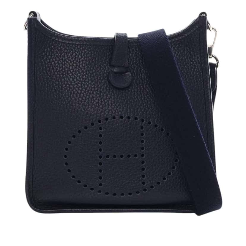 Hermès Togo Evelyne TPM 16 Blue Leather Good condition - Front View