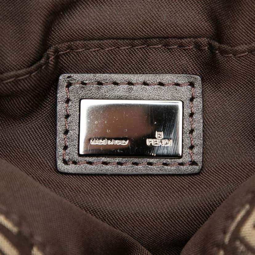 Fendi Zucchino Canvas Crossbody Brown Canvas Very good condition - Box View