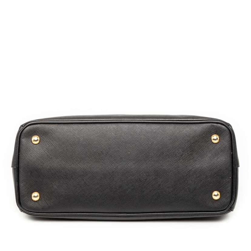 Prada Small Saffiano Lux Galleria Satchel Black Leather Good condition - Inside View