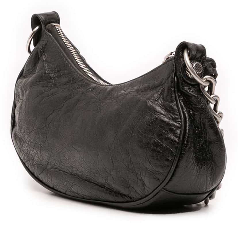 Balenciaga Lambskin Motocross Le Cagole XS Black Leather Good condition - Back View