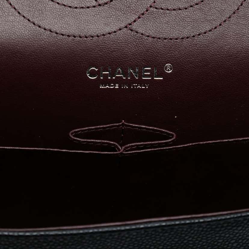 Chanel Jumbo Classic Caviar Double Flap Black Leather Very good condition - Box View