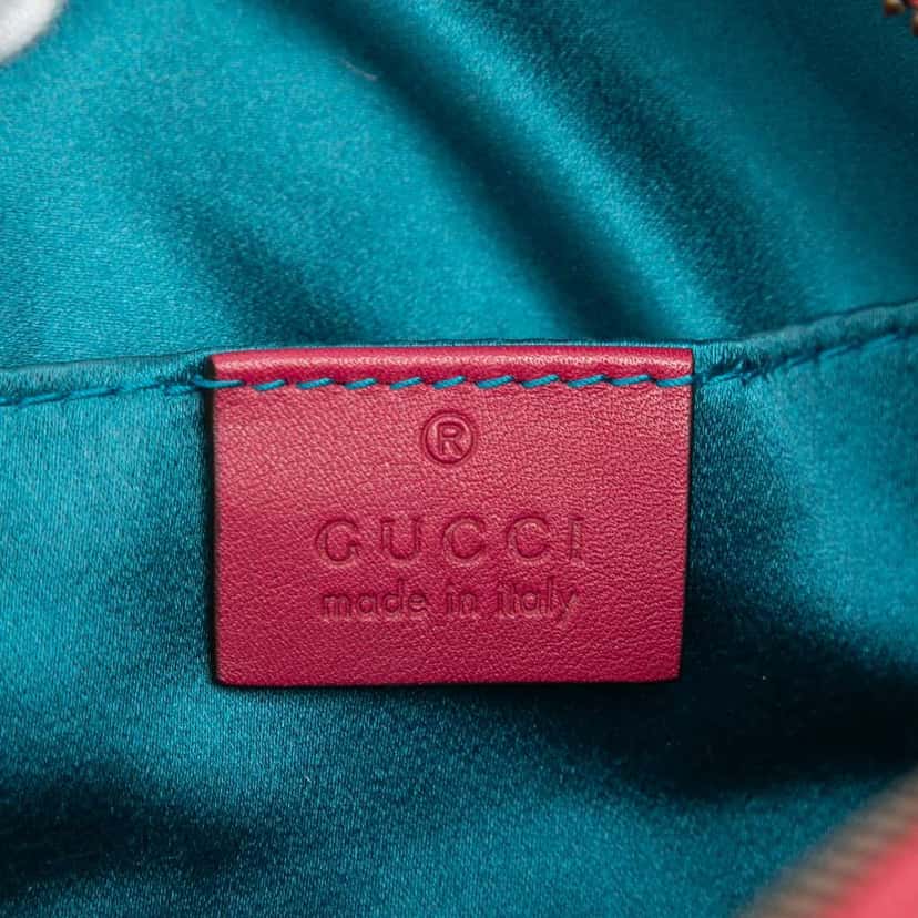 Gucci GG Marmont Matelasse Velvet Belt Bag Pink Velvet Very good condition - Box View